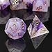 Haxtec Sharp Edge Dice Set Black Purple White Resin DND Dice Set Glitter Polyhedral DD Dice Compatible with Dungeons and Dragons - Image 2