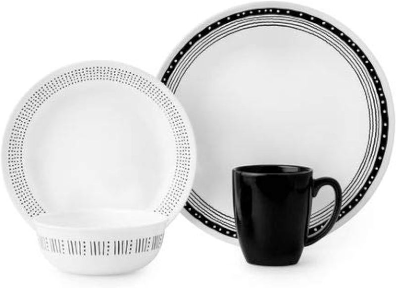 Corelle طقم أدوات المائدة كوريل متروبوليتان دنفر 16 قطعة