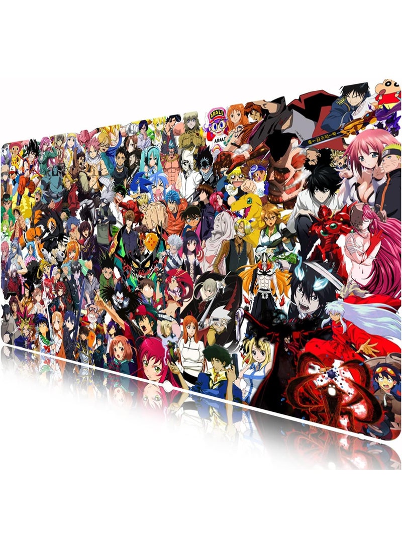 Large Gaming Mouse Pad, Full Desk Keyboard Mouse Pad, XXL Bigmouse Pad with Anime, Waterproof and Anti-Skid for Office Desk Decor - Image 1