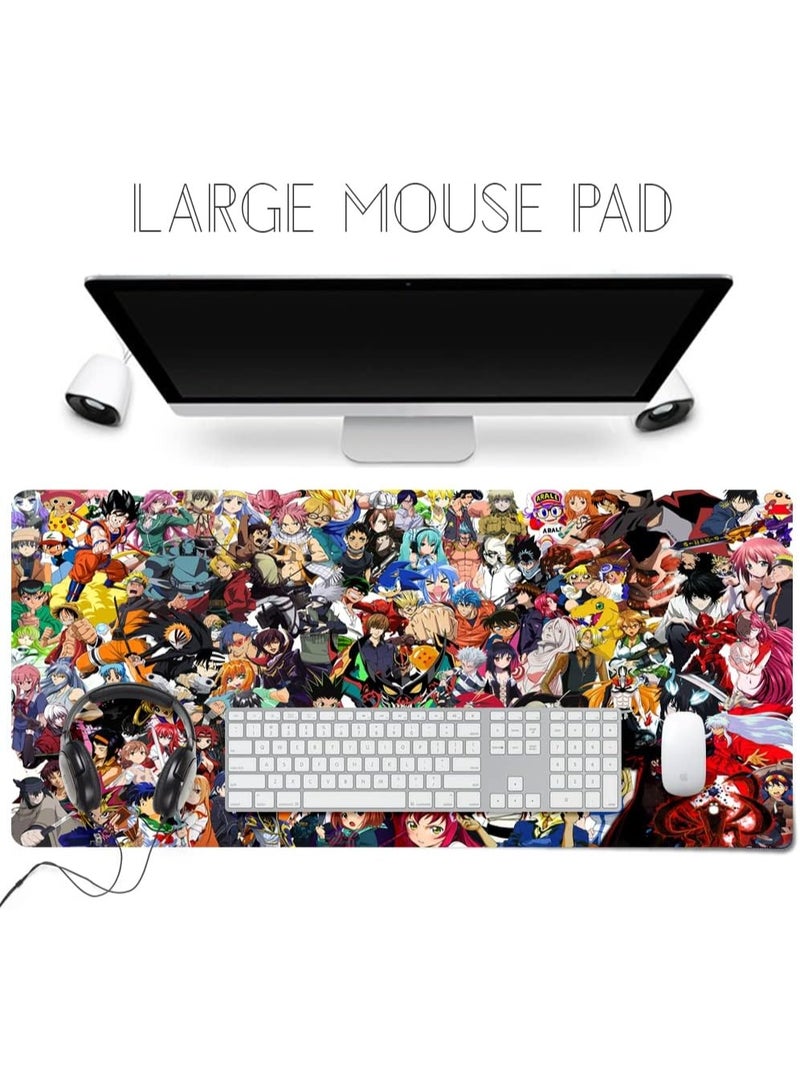Large Gaming Mouse Pad, Full Desk Keyboard Mouse Pad, XXL Bigmouse Pad with Anime, Waterproof and Anti-Skid for Office Desk Decor - Image 4