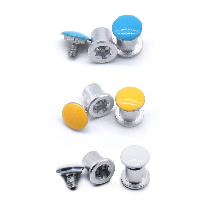 Generic HKUCO Replacement Blue/Yellow/White 3 pairs Screws Stainless Steel For Oakley Jawbone  - Image 1