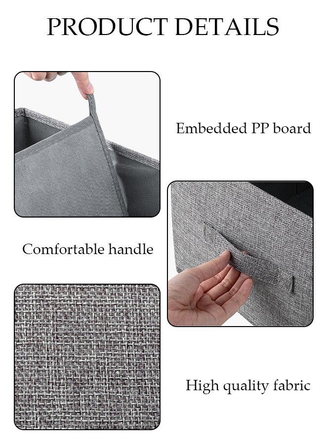 3pcs Wardrobe Clothes Organizer Foldable Closet Storage Organizer for Clothes Jeans Washable Closet Storage Boxes with Carrying Handles Cube Storage Bin for Home Bedroom Office