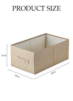 DUNISO 3pcs Wardrobe Clothes Organizer Foldable Closet Storage Organizer for Clothes Jeans Washable Closet Storage Boxes with Carrying Handles Cube Storage Bin for Home Bedroom Office  - Image 4