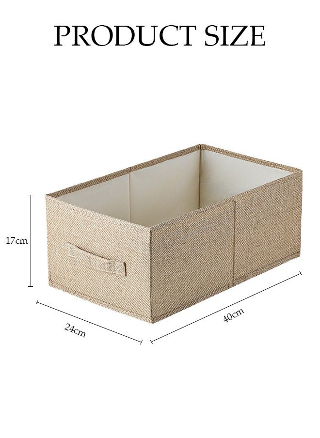 DUNISO 3pcs Wardrobe Clothes Organizer Foldable Closet Storage Organizer for Clothes Jeans Washable Closet Storage Boxes with Carrying Handles Cube Storage Bin for Home Bedroom Office  - Image 4