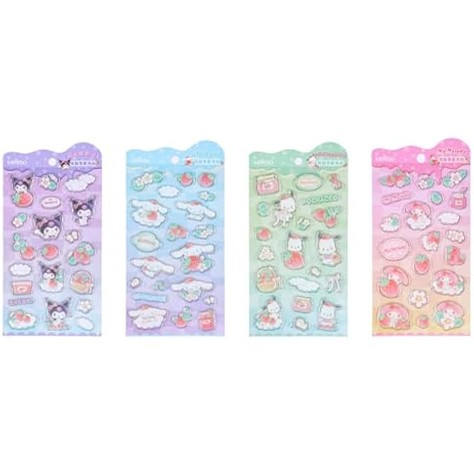 MINISO SANRIO CHARACTERS STRAWBERRY COLLECTION JELLY STICKERS - ASSORTED, 1 PIECE
