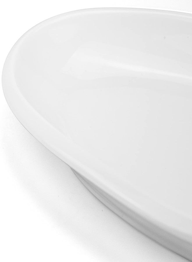 Yesland 2 Pack 16" Porcelain Large Oval Serving Plates, White Oval Serving Platters Dishes for Serving Food, Appetizers, Dessert, Meat, Sushi, Fish, Party - Image 5