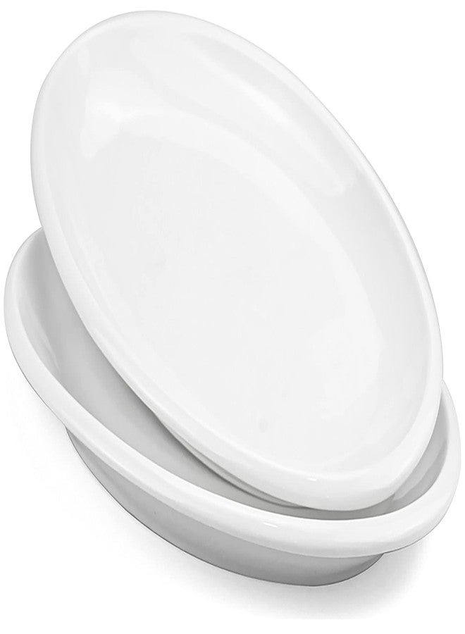 Yesland 2 Pack 16" Porcelain Large Oval Serving Plates, White Oval Serving Platters Dishes for Serving Food, Appetizers, Dessert, Meat, Sushi, Fish, Party - Image 1