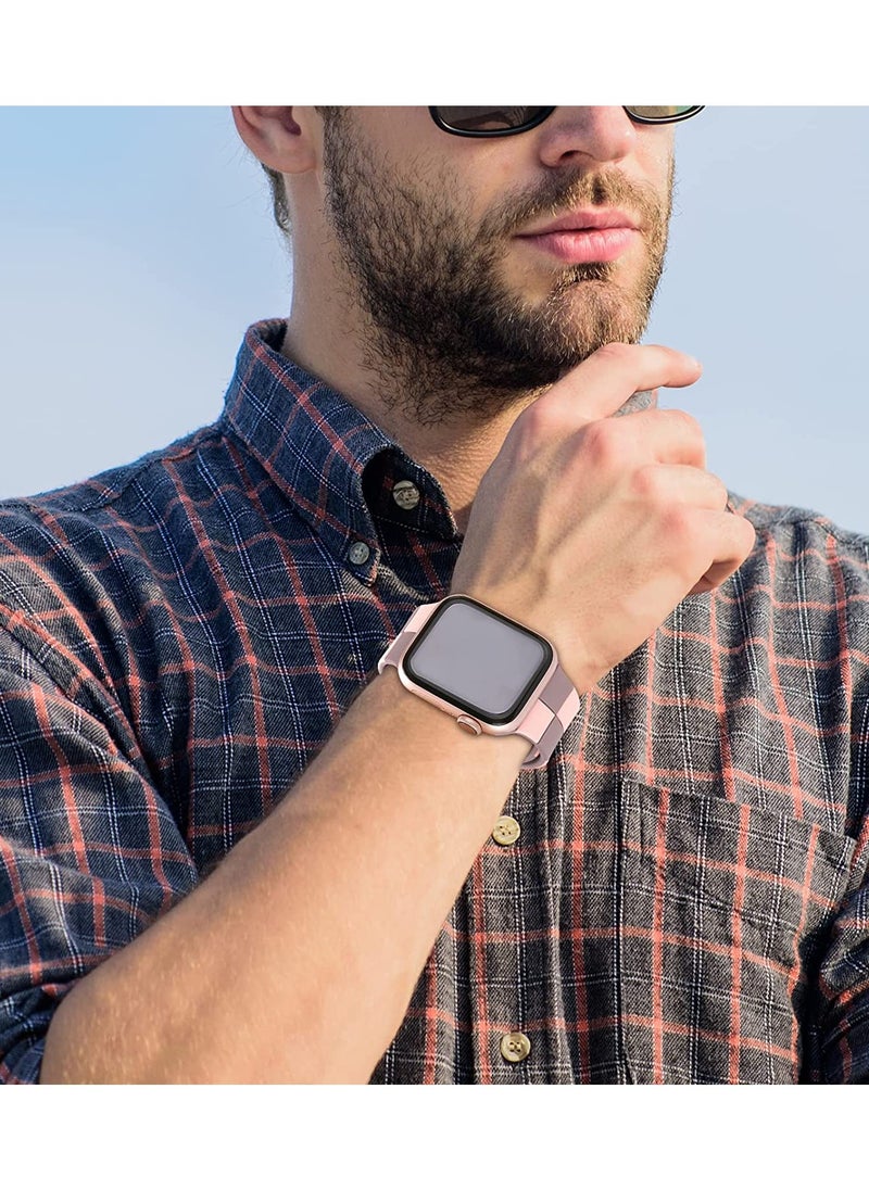 TEMPO Luxury Checkered Designer Bands Compatible with Apple Watch Ultra 2/1 Ultra 49mm 46mm 45mm 44mm 42mm for Men Women, Soft Silicone,Waterproof Strap for iWatch Series 10 9 8 7 6 5 4 3 2 1 SE  - Image 5