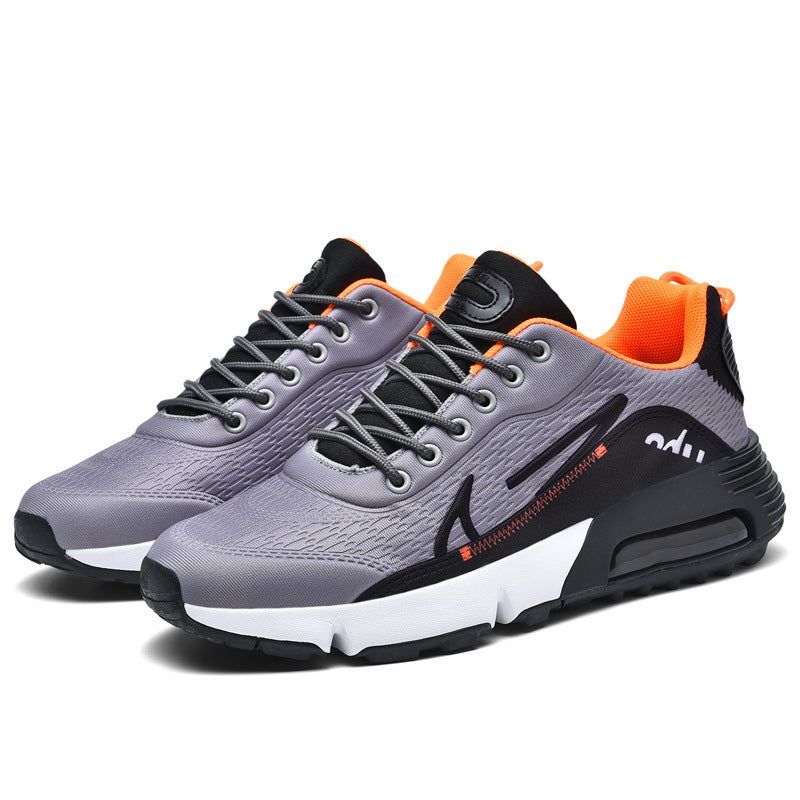 Fashion Breathable Running Shoes Unisex Spring/Fall A32 gray Orange  - Image 1