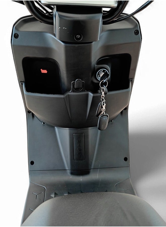 Electric Scooter for Adults with 1500W Motor, 60V 20Ah Battery, 85 km/h Max Speed, 50km Range, Carbon Alloy Frame, Remote Lock, Under-Seat Storage, 14-Inch Tires, Disc Brakes, 3-Speed Modes