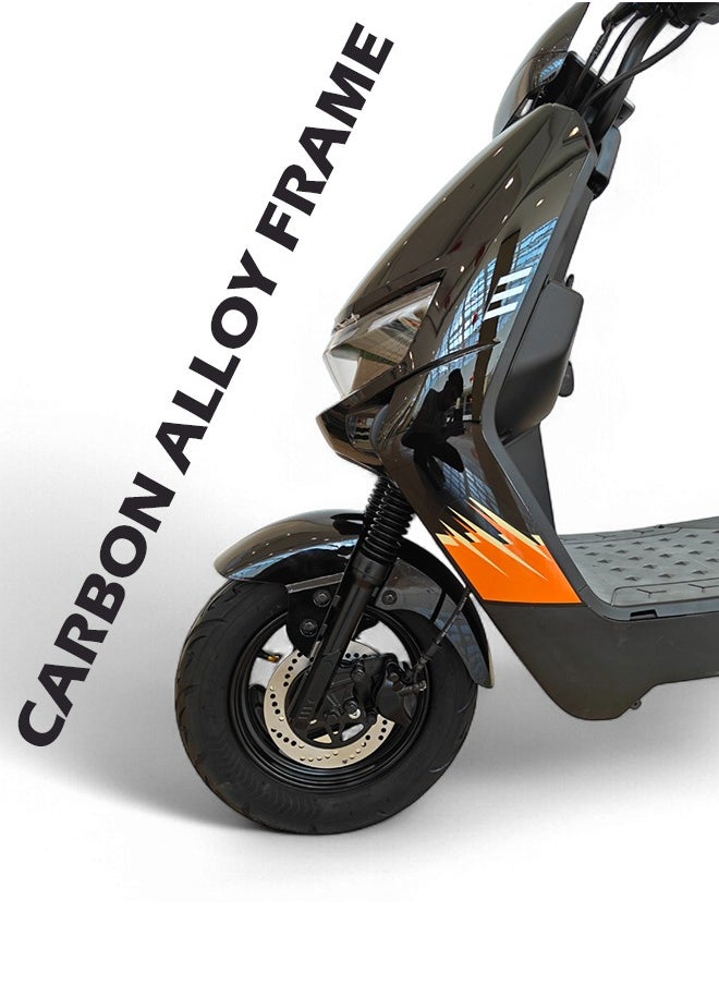 Wind Horse Electric Scooter for Adults with 1500W Motor, 60V 20Ah Battery, 85 km/h Max Speed, 50km Range, Carbon Alloy Frame, Remote Lock, Under-Seat Storage, 14-Inch Tires, Disc Brakes, 3-Speed Modes  - Image 5