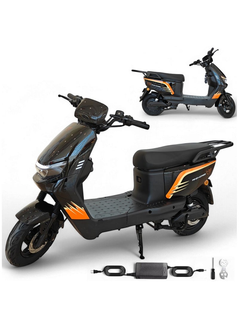 Wind Horse Electric Scooter for Adults with 1500W Motor, 60V 20Ah Battery, 85 km/h Max Speed, 50km Range, Carbon Alloy Frame, Remote Lock, Under-Seat Storage, 14-Inch Tires, Disc Brakes, 3-Speed Modes  - Image 1
