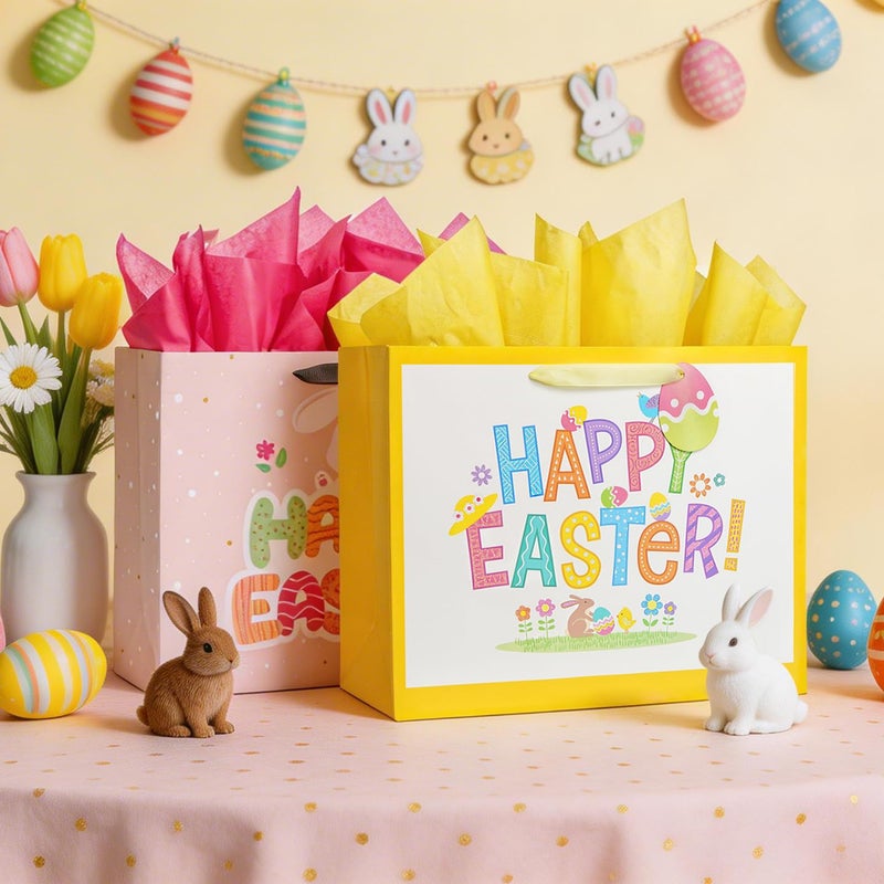 Bobobag 16" Large Easter Gift Bag with Tissue Paper for kids,Easter Egg Hunts - Image 5