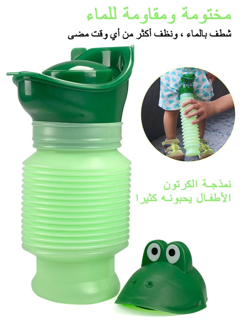 Syraith Children's Emergency Urinal, Urinals for Men and Female Urinal, 600ml Shrinkable Universal Portable Female Urination Device Toilet, Suitable for Kids Camping and Car Travel Etc, with Storage Bag - Image 5