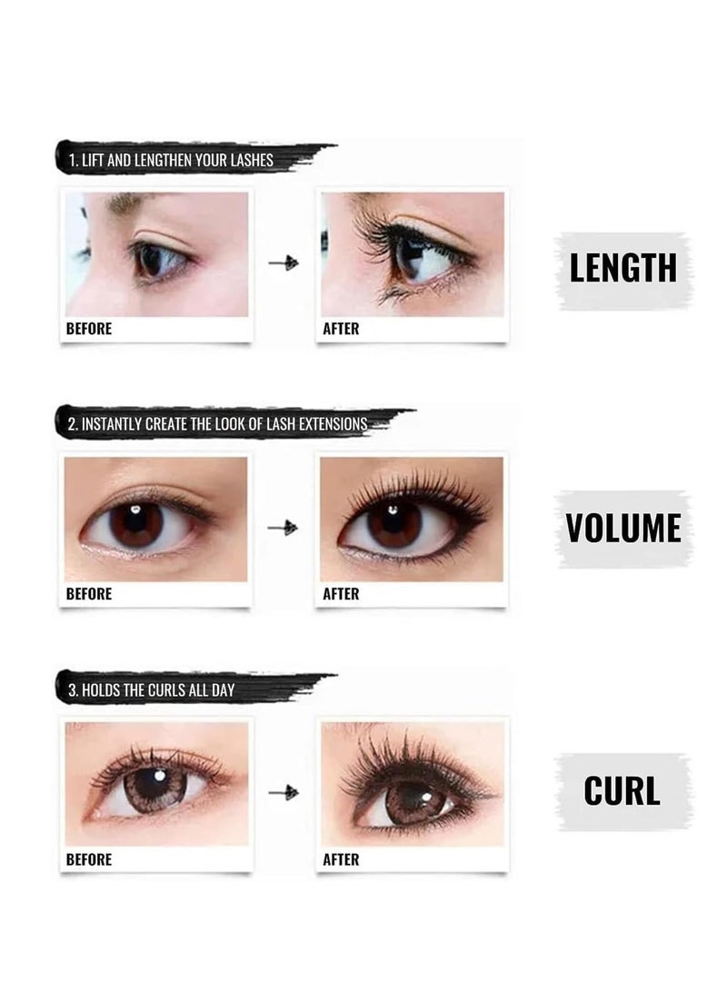 SYOSI Waterproof Colored Mascara Set, Long Lasting Smudge-Proof Lash Sensational Mascara, Washable Volumizing Lengthening Defining Curling Eyelash Makeup Set Lift Separate Eye Lashes False Lash 6 Pcs - Image 5