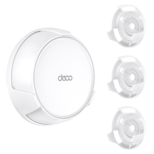 EDUP LOVE Deco Mesh Wall Mount Kit for Deco BE22/ BE23/ BE25/ BE26 BE3600/ BE5000/WB7200/ WB10800/ WB14400 Mesh WiFi 7 System, Space-Saving Bracket with Hidden Cable Management (White, 3 Pack) - Image 1
