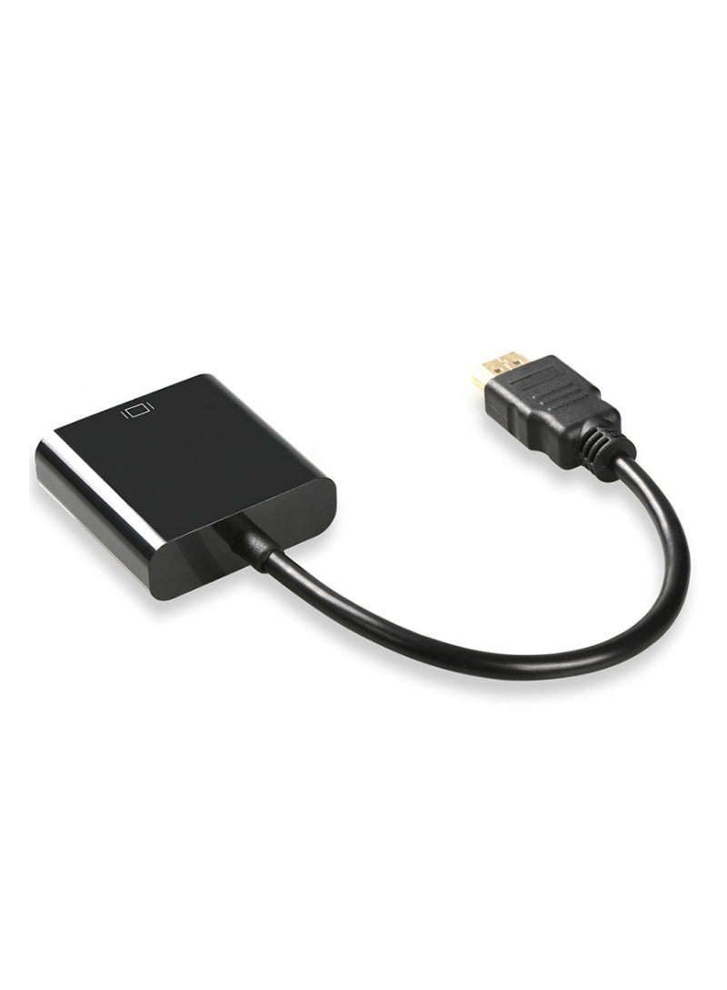 HDMI to VGA Adapter, HD Multimedia Interface HDMI to VGA Converter Adapter Cable, for Computer Laptop Monitor Projector(Black) - Image 2