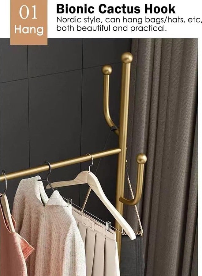 كادي ون علاقة ملابس معدنية و منظم و حامل ملابس  مزود بسلة تخزين 60*173 سم - Image 5