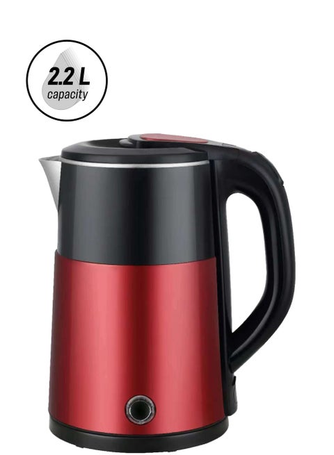 FLEXY® 2.2L 1500W Electric Kettle Stainless Steel Water Boiler | Portable Pot, Instant Water Heater, Tea Maker | Auto Shut-Off, Boil-Dry Protection, 360° Swivel Base | Cool Handle