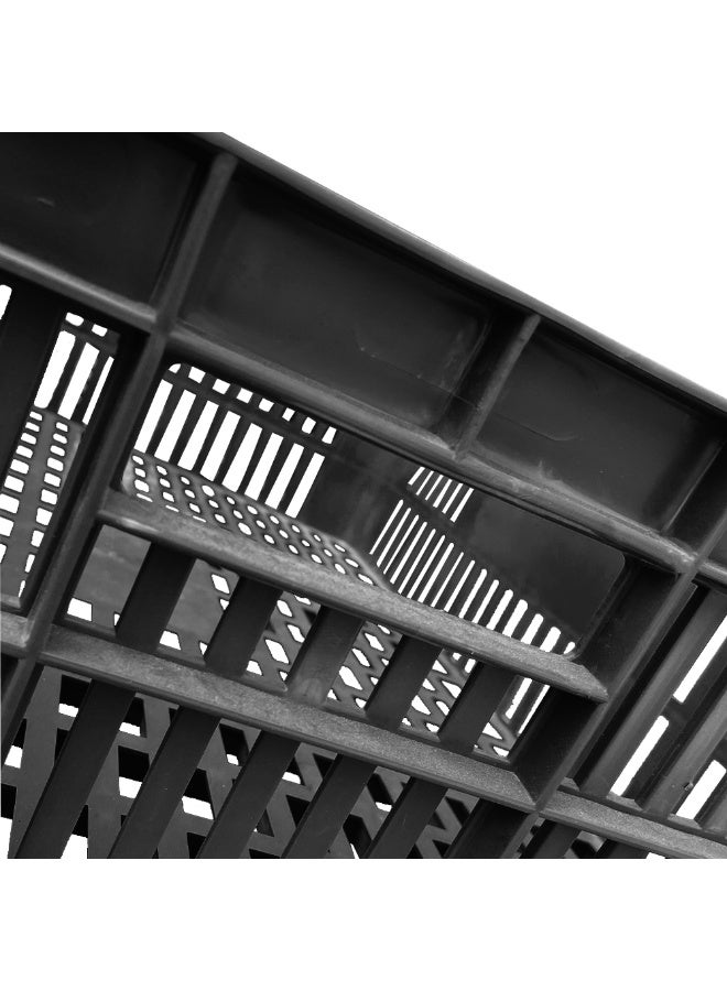 Ethic Solutions 2pcs of Plastic Storage Bakery Crate Box 590×450×170 mm 45L Stackable Heavy Duty Reinforced Walls Anti-Slip Base for Home Industrial Commercial Delivery – Black - Image 5