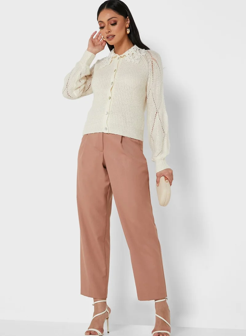 YAS Lace Detail Cardigan