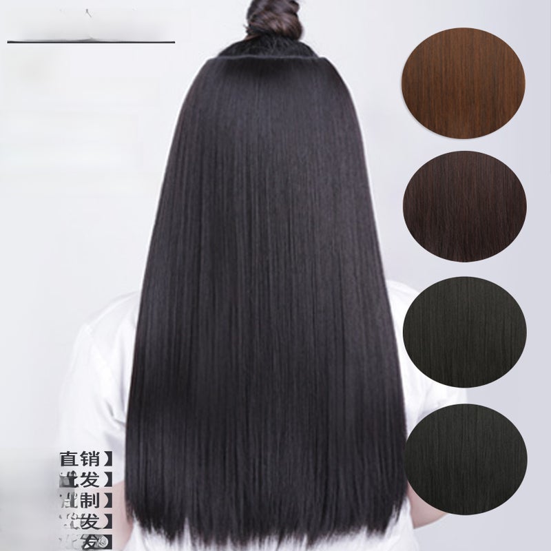 Generic Thick One-Piece 70cm Straight Hair Extension natural black