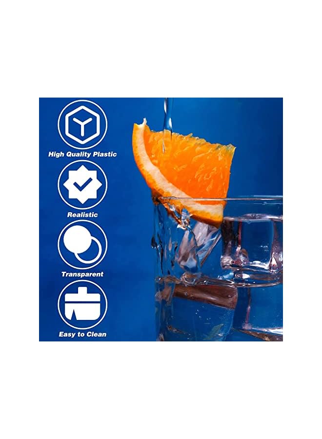 The Bros 50 Pieces Reusable Plastic Ice Cubes - Clear Acrylic Decorative Display, Artificial Square Crystal Fake Cubes for Home Decoration, Wedding Centerpiece, Vase Fillers - Image 5