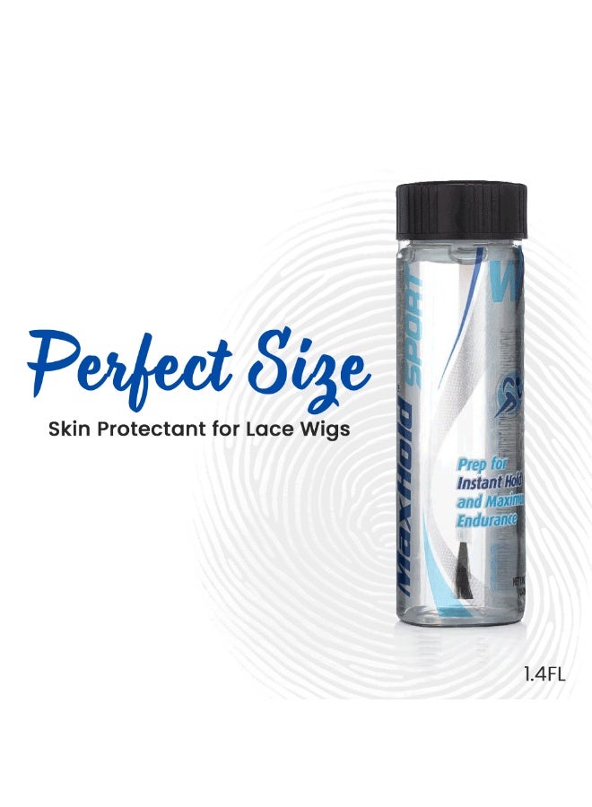Walker Tape Max Hold Sport Adhesive Booster 1.4 fl oz – Brush-On Glue for Lace Wigs, Toupees, Hair Systems – Extra Strong Waterproof Hold, Humidity Protection, Skin Safe for Active Lifestyles - Image 2