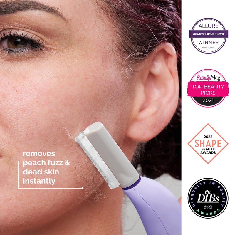 Michael Todd Beauty Sonicsmooth Dermaplane Razor for Women Face + Eyebrow trimmer Dermaplaning System - Peach Fuzz Remover - 8 Weeks of Dermaplaning Blades - Image 3