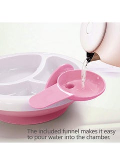 Baby Feeding Suction Warm Plate With Draining And Drying Design - Stay Put Divided Plate For Kids - Including 1 Toddler Plate And 2 Spoons - Microwave & Dishwasher Safe (Pink) - pzsku/Z6C4F0AC472F6E4845375Z/45/_/1735214611/780df17c-5129-40b9-bd6a-6cab330af1ef