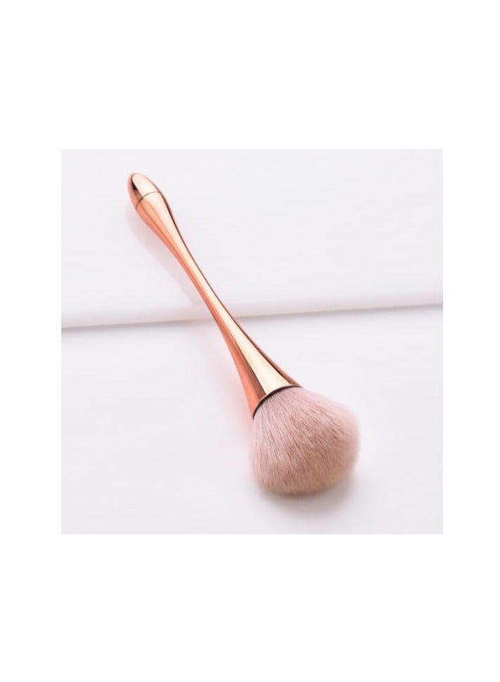 Nail Art Powder Dust Removal Brush, Artificial Fiber Handle Easy To Apply Nail Dust Cleaning Brush, Odorless Thickened Die Casting for Makeup (Rose Gold).  - Image 4
