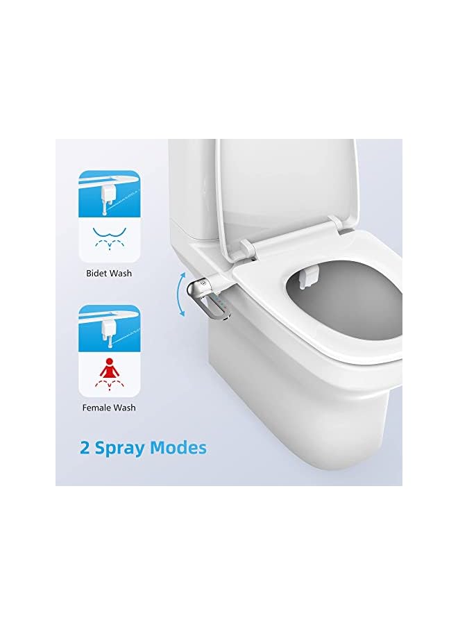 The Bros Bidet Attachment For Toilet Seat, Fresh Water Sprayer with Self Cleaning, Non Electric Bidet Spray, Adjustable Water Pressure Control, Easy to Install, Ultra-Slim Bidet Accessories - Image 2