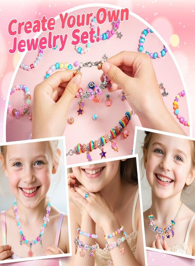BLmukce Friendship Making Kit for Girls, DIY Jewelry Bead Bracelet Making Kit for Kids 8-12 Year Old, Charm Necklace Craft Kits, Christmas Birthday Gifts for Girl Age 7 8 9 10 11 12 Art Craft Supplies - Image 4