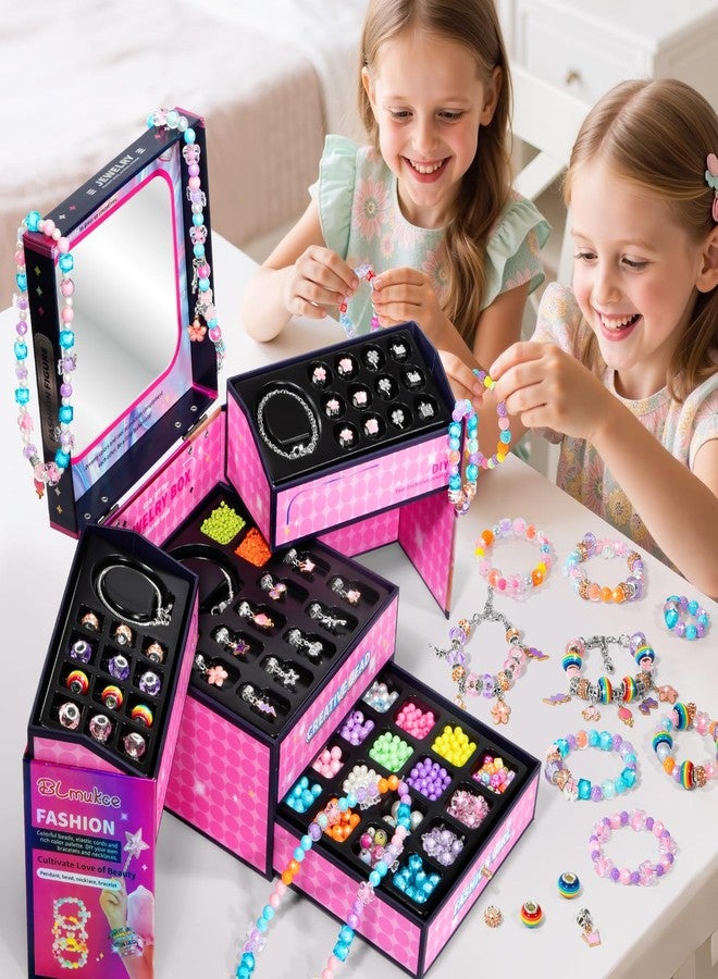 BLmukce Friendship Making Kit for Girls, DIY Jewelry Bead Bracelet Making Kit for Kids 8-12 Year Old, Charm Necklace Craft Kits, Christmas Birthday Gifts for Girl Age 7 8 9 10 11 12 Art Craft Supplies - Image 2