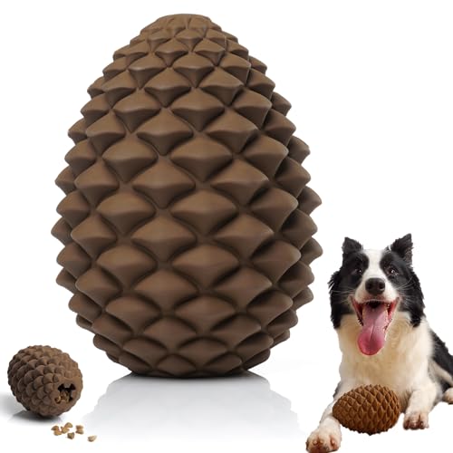 MITOCAPY Pine Cone Dog Chew Toys Dog Puzzle Toys Interactive Toys to Keep Them Busy Treat Dispensing Pet Toys for Medium Large Size Long Lasting Dogs Gifts - Image 1