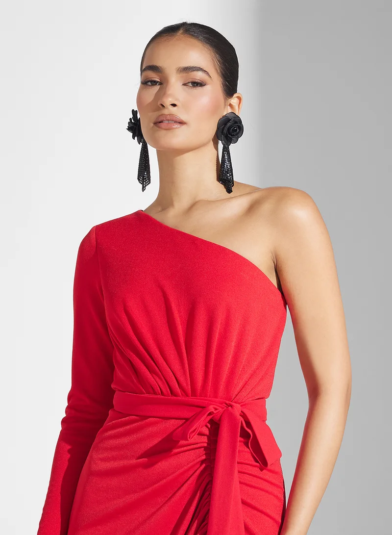 Iyra Draped One-Shoulder Dress