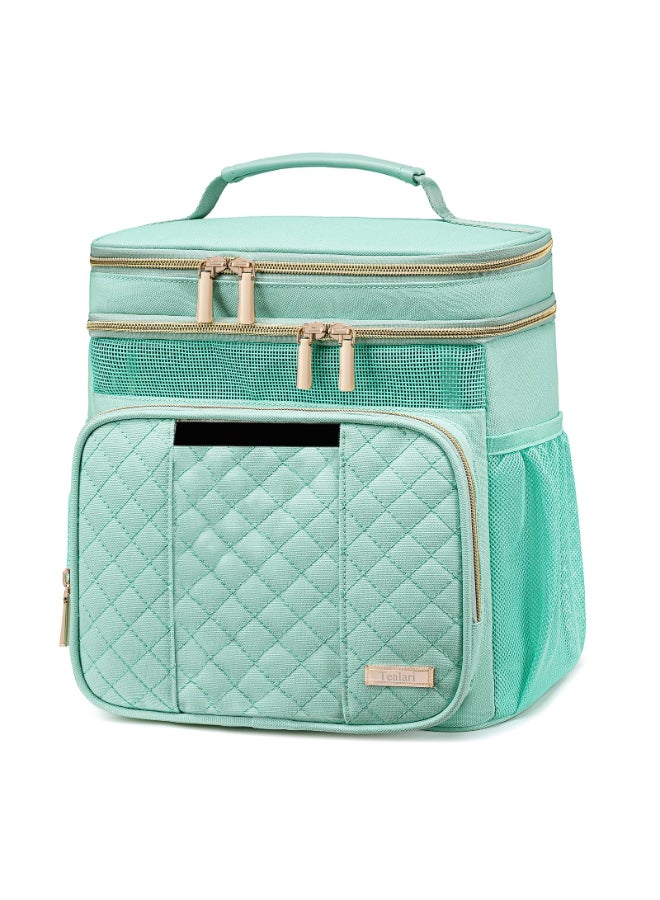 Tealari Large Toiletry Bag for Women MenBathroom BagWater Resistant Shower BagMakeup BagPortable Shower Caddy for College DormHanging Travel Toiletry Bag with Transparent Waterproof Phone Pocket - Image 2