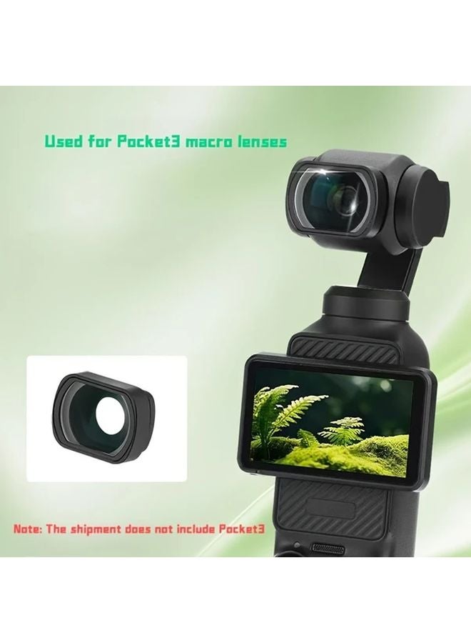 Black Macro Lens For DJI Osmo Pocket 3 High Definition Close Up Photography - Image 1