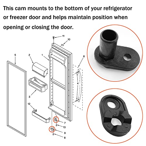 Kscjdg 2182179 Refrigerator Door Closer Cam For Whirlpool Kenmore Admiral Amana Crosley Refrigerator Lower Door Closer AP6005980 PS11739042 W10329686 2155311 (Screws not included) - Image 3