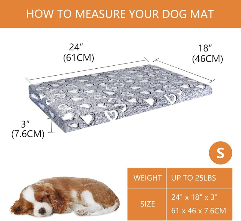 VANKEAN Reversible Cool and Warm Dog Bed Mat for Crates - Stylish Pad With Waterproof Inner Linings and Removable Machine Washable Cover, Firm Support for Small to XX-Large Dogs, Grey - Image 2