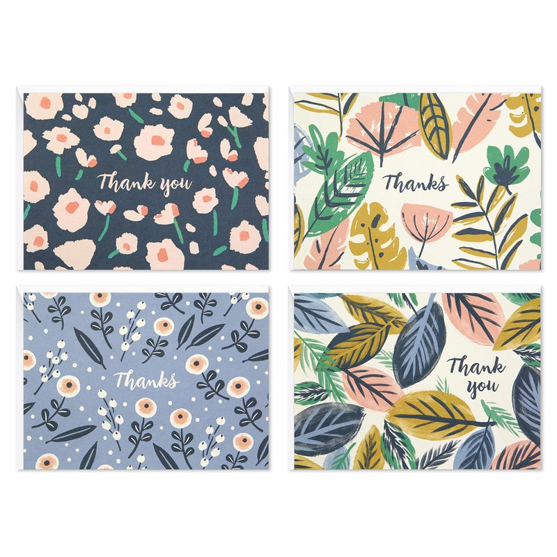 Hallmark Thank You Cards Assortment, Painted Florals (48 Cards with Envelopes for Baby Showers, Bridal Showers, Weddings, All Occasion) - Image 1