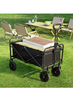 Folding outdoor cart grocery shopping cart with detachable canvas holiday garden camping picnic cart with maximum support 100kg black portable transport trailer - pzsku/Z6C4F5DDB0A35F0E0E03EZ/45/_/1733649991/b358d2e0-2ff3-4375-bfc9-866d974b2269