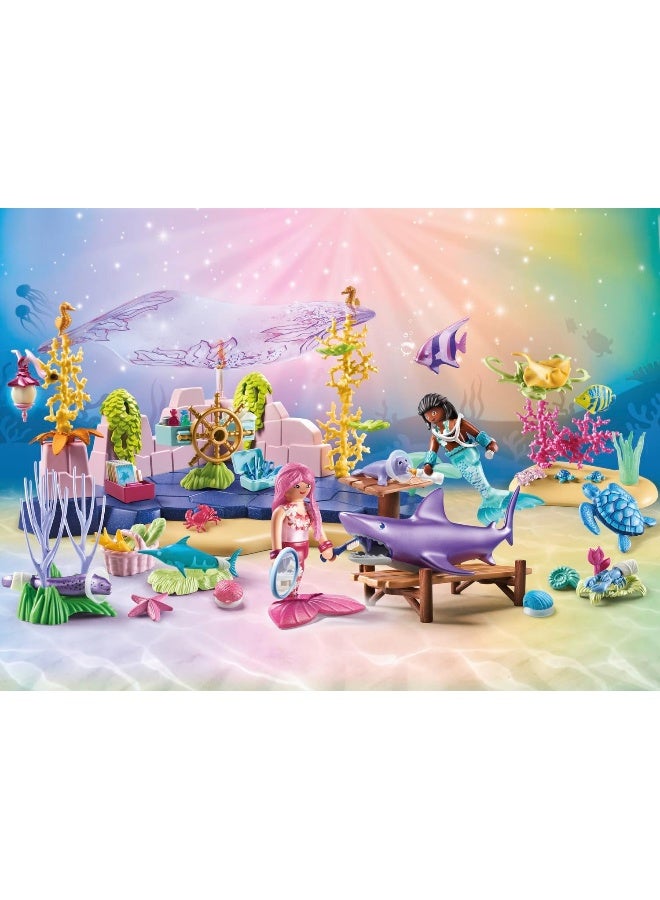 بلاي موبيل بلايموبيل مجموعة العناية بالحيوانات مع حورية البحر – مجموعة لعب مع شخصيات وحورية البحر وحيوانات بحرية وإكسسوارات العناية وعناصر مغامرة تحت الماء للعب إبداعي | موديل 71499 | لعبة إبداعية للأطفال من عمر 4 سنوات فأكثر - Image 2