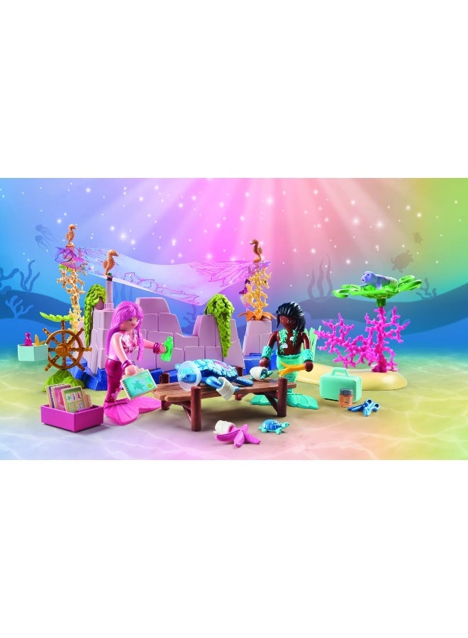 بلاي موبيل بلايموبيل مجموعة العناية بالحيوانات مع حورية البحر – مجموعة لعب مع شخصيات وحورية البحر وحيوانات بحرية وإكسسوارات العناية وعناصر مغامرة تحت الماء للعب إبداعي | موديل 71499 | لعبة إبداعية للأطفال من عمر 4 سنوات فأكثر - Image 5