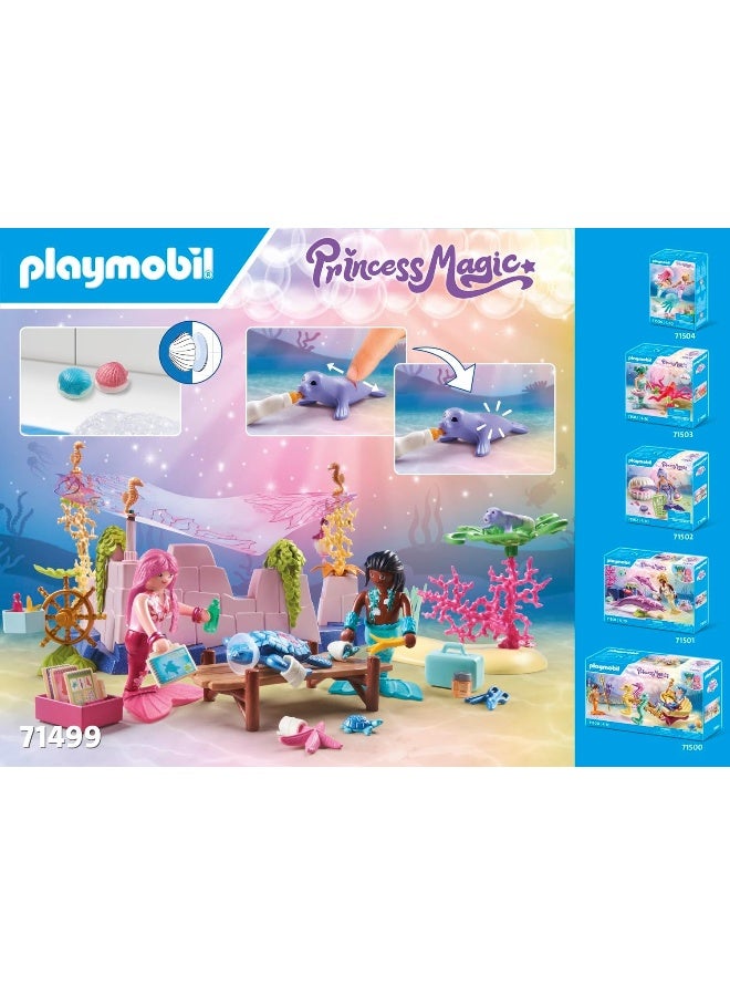 بلاي موبيل بلايموبيل مجموعة العناية بالحيوانات مع حورية البحر – مجموعة لعب مع شخصيات وحورية البحر وحيوانات بحرية وإكسسوارات العناية وعناصر مغامرة تحت الماء للعب إبداعي | موديل 71499 | لعبة إبداعية للأطفال من عمر 4 سنوات فأكثر - Image 4