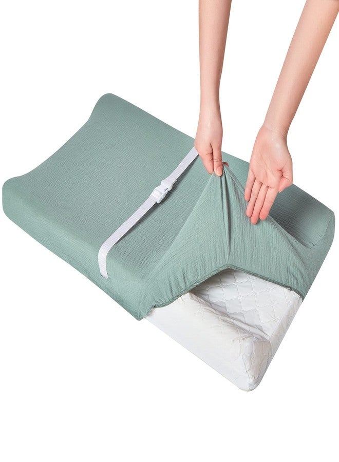 Aullar Solid Muslin Changing Table Pad Cover Cradle Sheet - Image 5