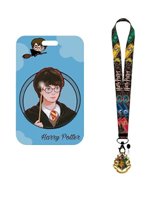 JK Rowling Harry Potter Labels Card Holder Blue