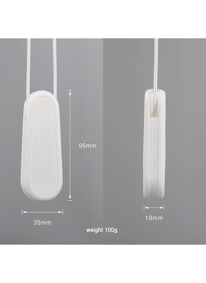 erorex Curtain Cord Weights 2 Pack Plastic Pull String Pendants For Vertical Blind And Drapes White  - Image 2