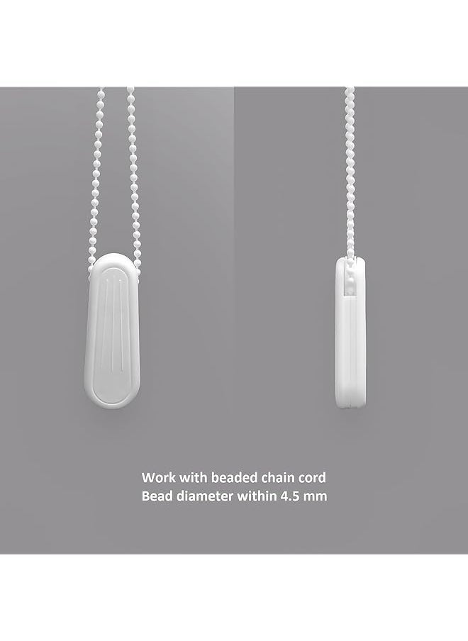 erorex Curtain Cord Weights 2 Pack Plastic Pull String Pendants For Vertical Blind And Drapes White  - Image 3