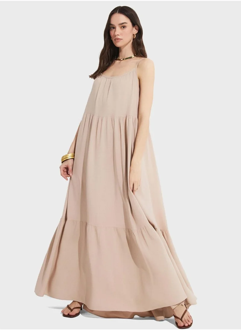 JUNE Tiered Maxi Dress